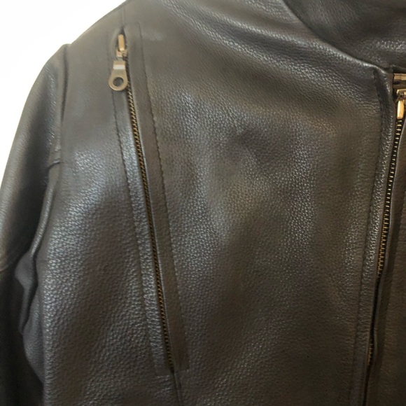 Excelled black genuine leather jacket 8 - Picture 3 of 16